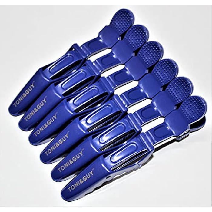Alligator Hair Clips - 6 Pieces, 11cm, Blue - Image 1